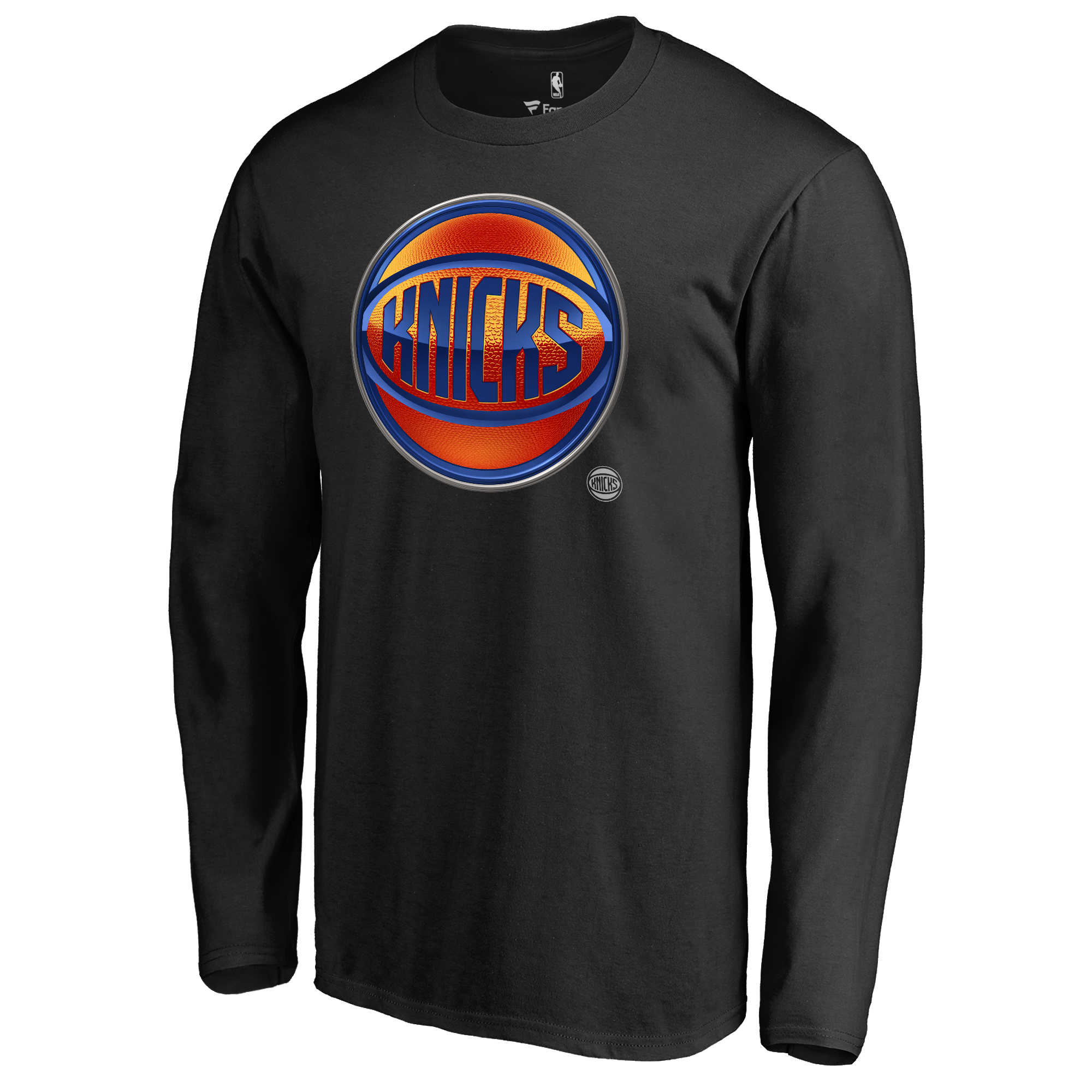 Men's Black New York Knicks Midnight Mascot Long Sleeve T-Shirt
